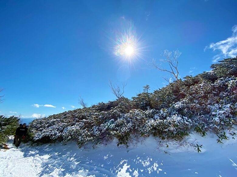 紫外線 晴れの空と雪景色