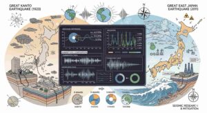 巨大地震と前兆現象に関する研究のイラスト