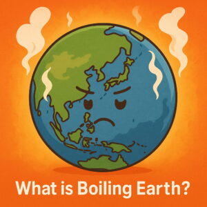 地球が沸騰している様子を表したイラスト