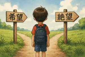未来を左右する選択を迫られる子どもの姿